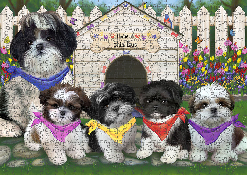 Spring Dog House Shih Tzus Dog Puzzle  PUZL54102