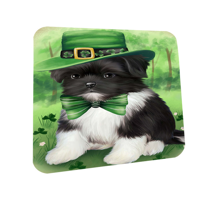 St. Patricks Day Irish Portrait Shih Tzu Dog Coasters Set of 4 CST49365