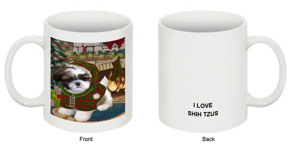 The Stocking was Hung Shih Tzu Dog Coffee Mug MUG51016