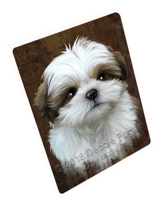 Rustic Shih Tzu Dog Large Refrigerator / Dishwasher Magnet RMAG87756