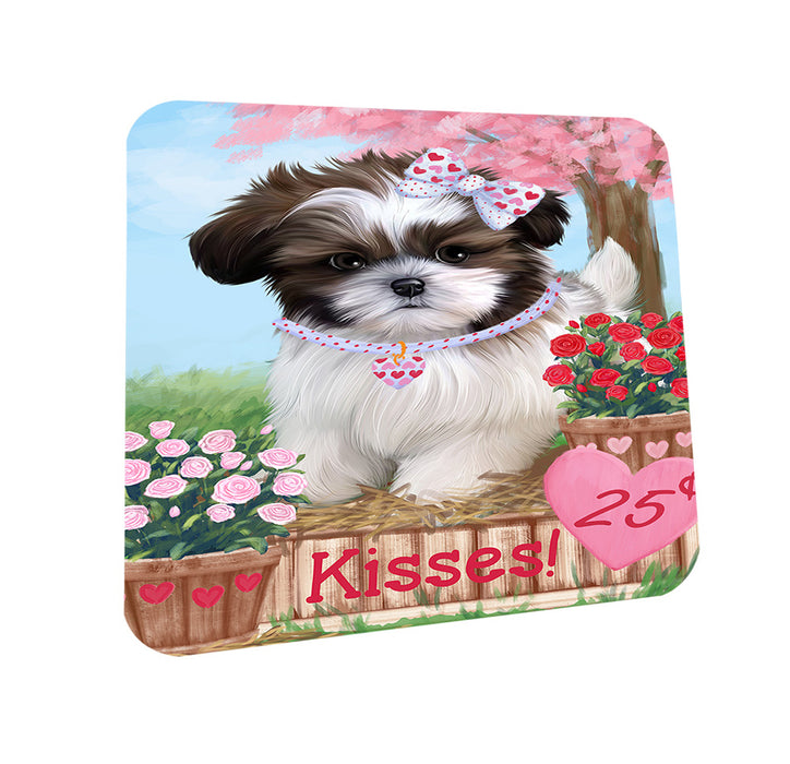 Rosie 25 Cent Kisses Shih Tzu Dog Coasters Set of 4 CST55992