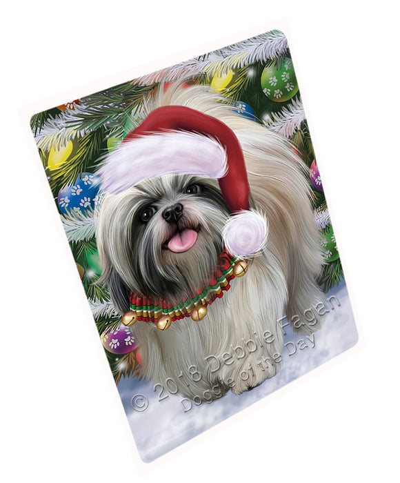 Trotting in the Snow Shih Tzu Dog Magnet MAG75144 (Small 5.5" x 4.25")