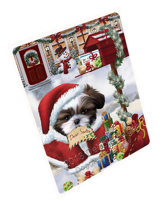 Shih Tzu Dog Dear Santa Letter Christmas Holiday Mailbox Large Refrigerator / Dishwasher Magnet RMAG84462