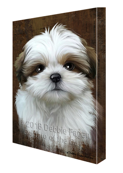 Rustic Shih Tzu Dog Canvas Print Wall Art Décor CVS108161