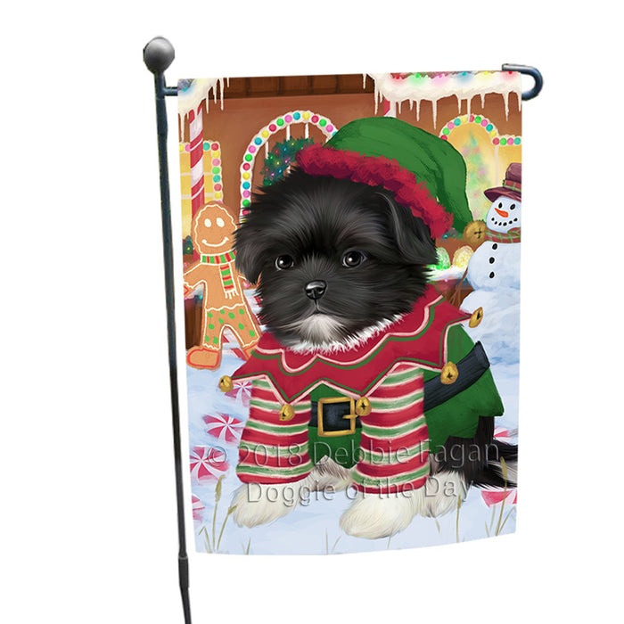 Christmas Gingerbread House Candyfest Shih Tzu Dog Garden Flag GFLG57180