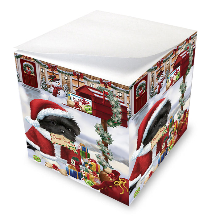 Shih Tzu Dog Dear Santa Letter Christmas Holiday Mailbox Note Cube NOC55577