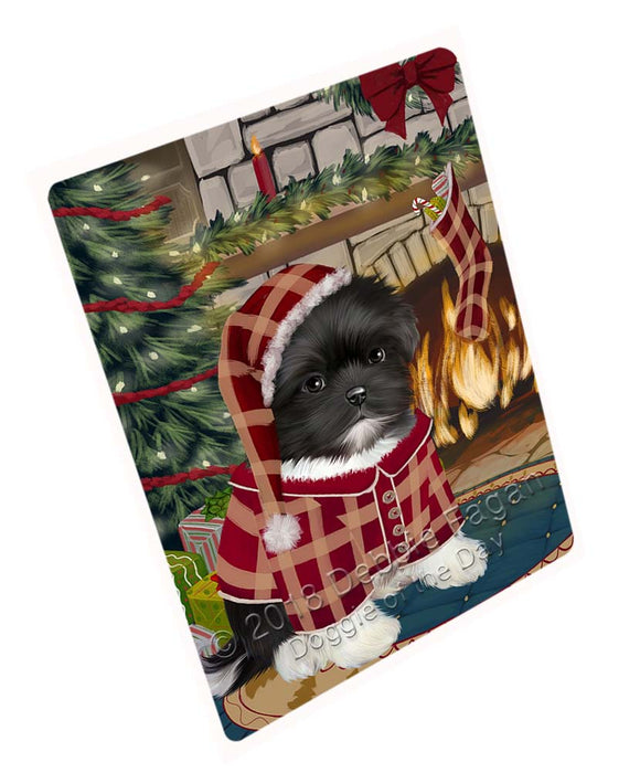 The Stocking was Hung Shih Tzu Dog Magnet MAG71994 (Small 5.5" x 4.25")