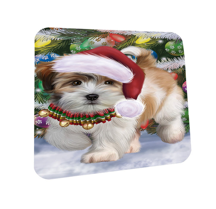 Trotting in the Snow Shih Tzu Dog Coasters Set of 4 CST56628