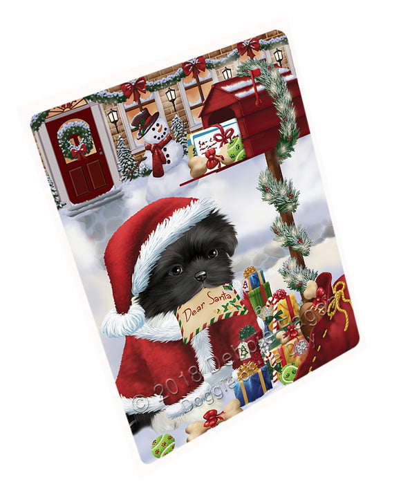 Shih Tzu Dog Dear Santa Letter Christmas Holiday Mailbox Large Refrigerator / Dishwasher Magnet RMAG84468