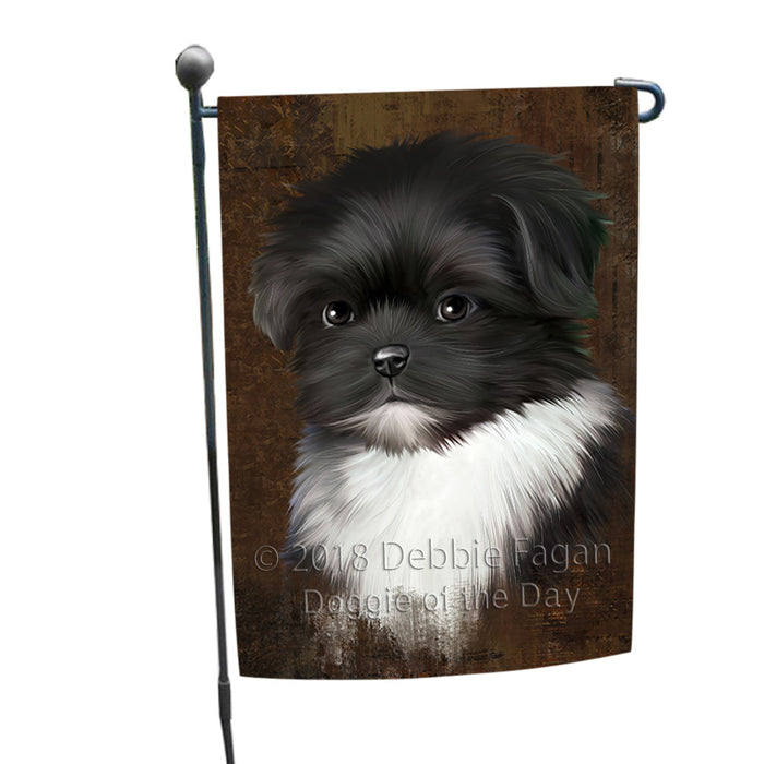 Rustic Shih Tzu Dog Garden Flag GFLG54542