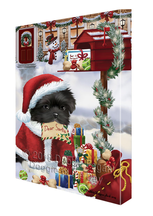 Shih Tzu Dog Dear Santa Letter Christmas Holiday Mailbox Canvas Print Wall Art Décor CVS103229