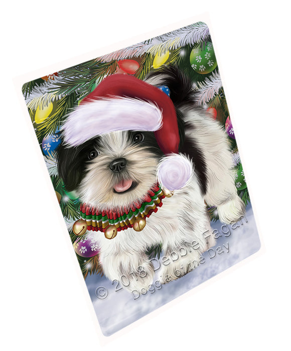 Trotting in the Snow Shih Tzu Dog Magnet MAG75150 (Small 5.5" x 4.25")