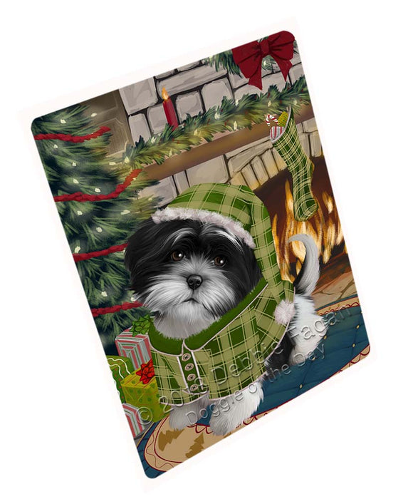 The Stocking was Hung Shih Tzu Dog Large Refrigerator / Dishwasher Magnet RMAG95988