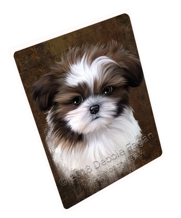 Rustic Shih Tzu Dog Large Refrigerator / Dishwasher Magnet RMAG87768