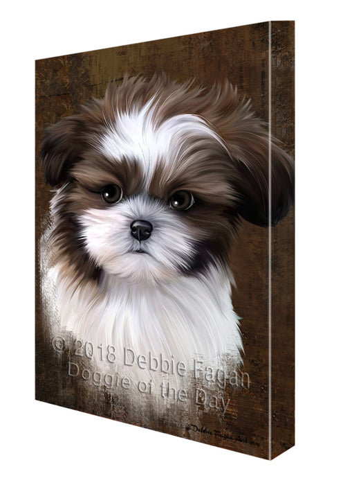 Rustic Shih Tzu Dog Canvas Print Wall Art Décor CVS108179