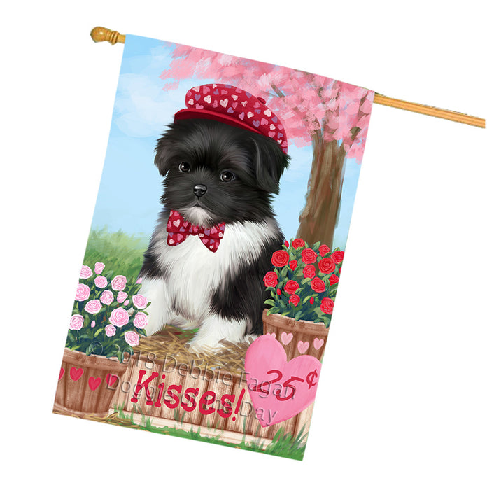 Rosie 25 Cent Kisses Shih Tzu Dog House Flag FLG56720