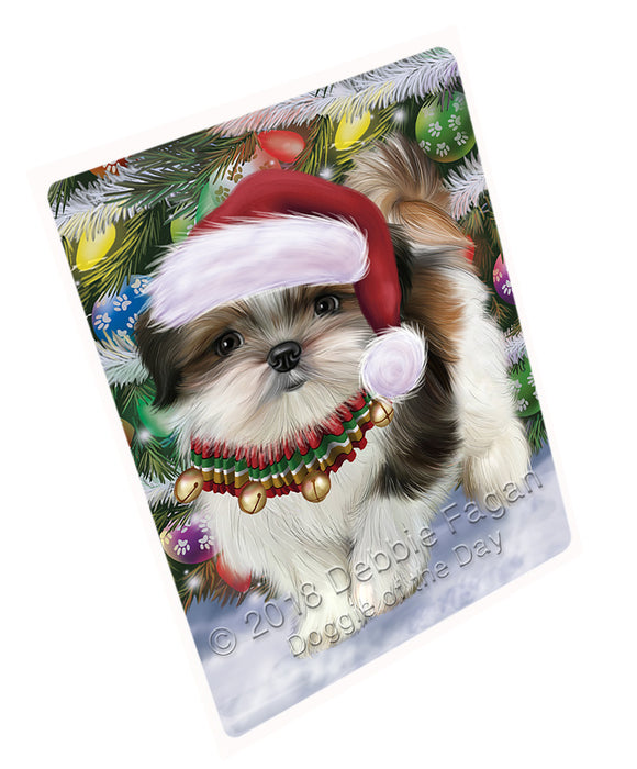 Trotting in the Snow Shih Tzu Dog Magnet MAG75153 (Small 5.5" x 4.25")