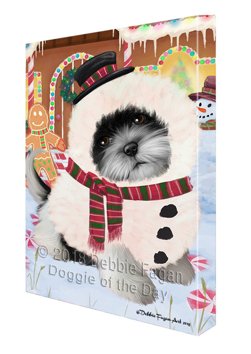 Christmas Gingerbread House Candyfest Shih Tzu Dog Canvas Print Wall Art Décor CVS131219