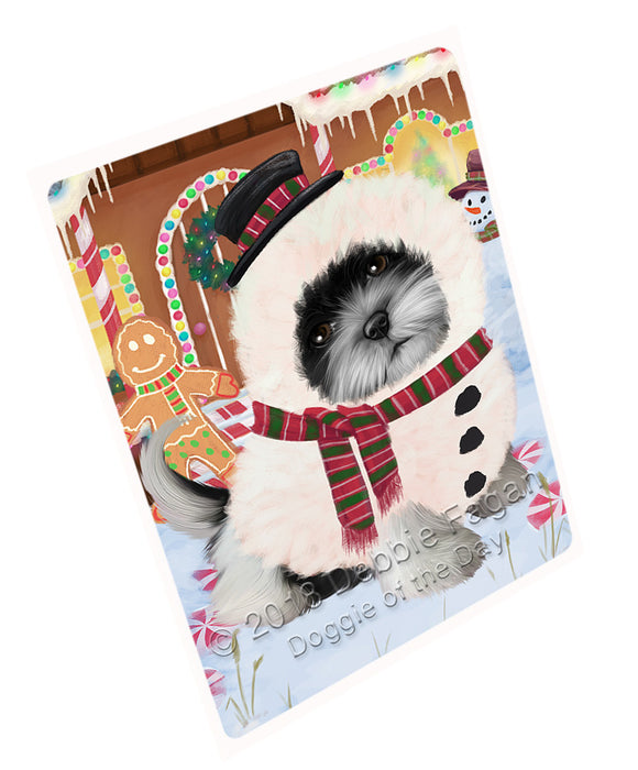 Christmas Gingerbread House Candyfest Shih Tzu Dog Magnet MAG74802 (Small 5.5" x 4.25")