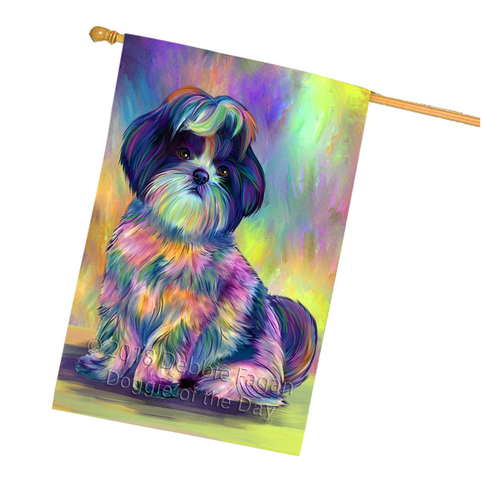 Paradise Wave Shih Tzu Dog House Flag FLG57420