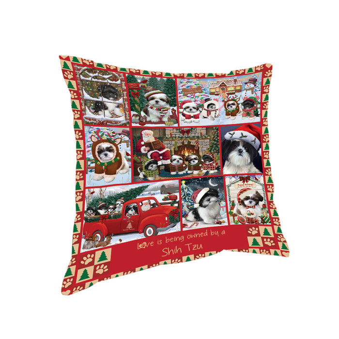 Love is Being Owned Christmas Shih Tzu Dogs Pillow PIL85888