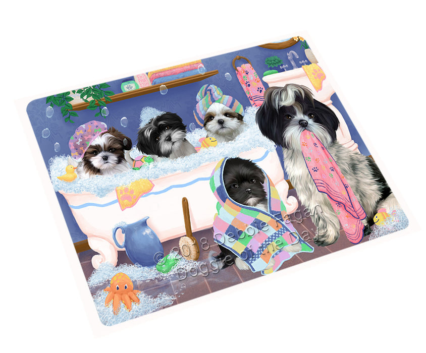 Rub A Dub Dogs In A Tub Shih Tzus Dog Magnet MAG75609 (Small 5.5" x 4.25")