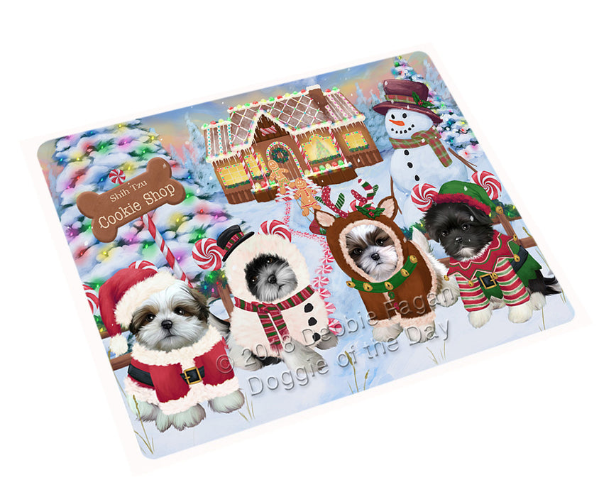 Holiday Gingerbread Cookie Shop Shih Tzus Dog Large Refrigerator / Dishwasher Magnet RMAG101994