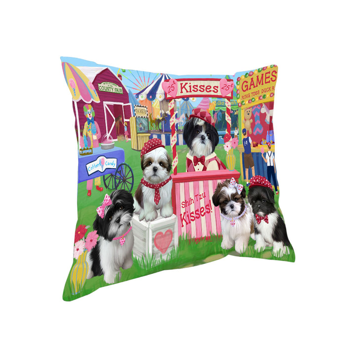 Carnival Kissing Booth Shih Tzus Dog Pillow PIL78000