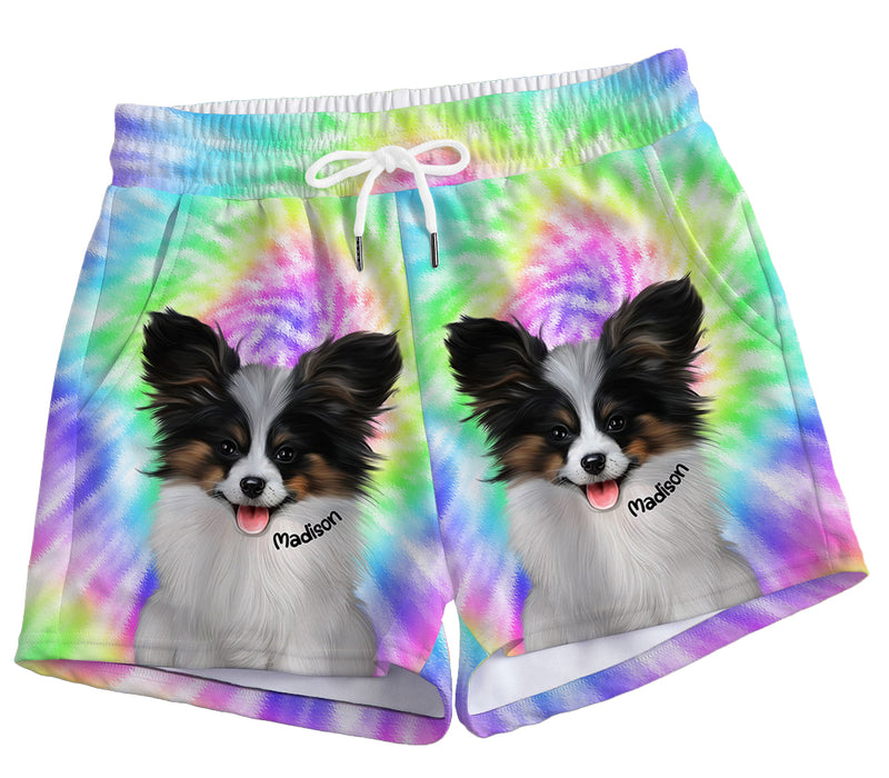 Add Your PERSONALIZED PET Painting Portrait on Tie Dye All-Over Print Women's Casual Shorts