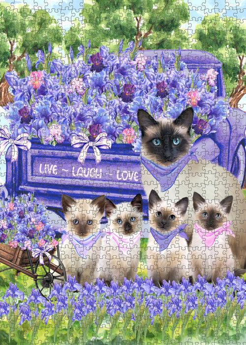 Siamese Jigsaw Puzzle for Adult, Explore a Variety of Designs, Interlocking Puzzles Games, Custom and Personalized, Gift for Cat and Pet Lovers