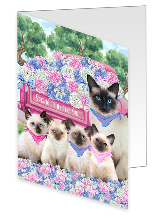 Siamese Cat Greeting Cards & Note Cards: Invitation Card with Envelopes Multi Pack, Personalized, Explore a Variety of Designs, Custom, Cats Gift for Pet Lovers
