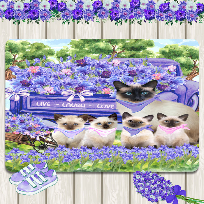Siamese Area Rug and Runner: Explore a Variety of Designs, Custom, Personalized, Indoor Floor Carpet Rugs for Home and Living Room, Gift for Cat and Pet Lovers