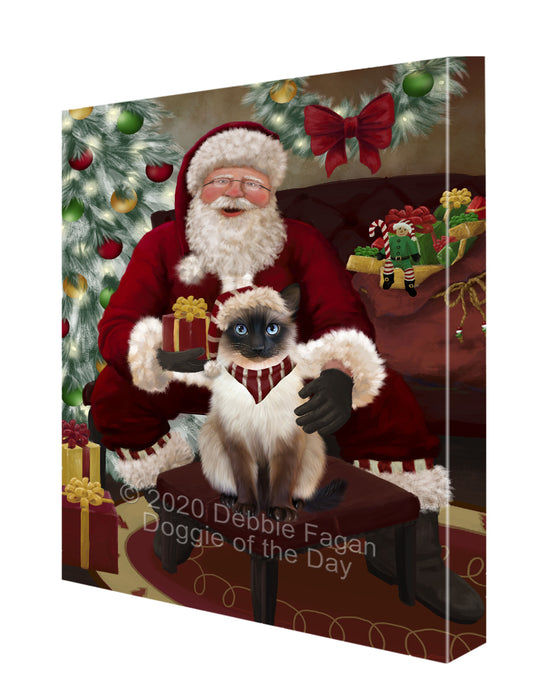 Santa I've Been Good Siamese Cat Canvas Print Wall Art Décor CVS148931