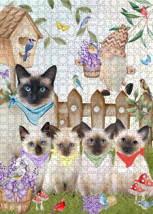 Siamese Jigsaw Puzzle, Interlocking Puzzles Games for Adult, Explore a Variety of Designs, Personalized, Custom, Gift for Pet and Cat Lovers