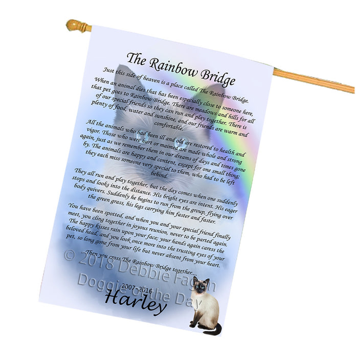 Rainbow Bridge Siamese Cat House Flag FLG56199