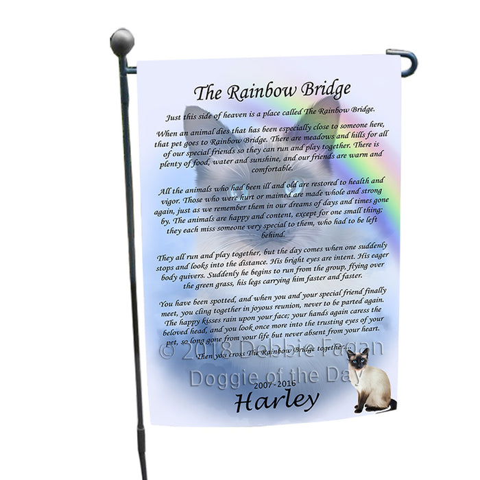 Rainbow Bridge Siamese Cat Garden Flag GFLG56063