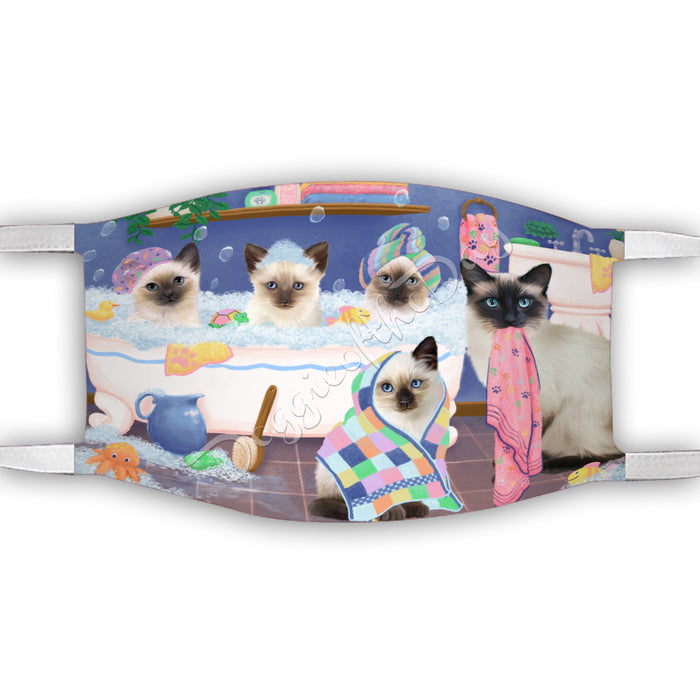 Rub A Dub Dogs In A Tub  Siamese Cats Face Mask FM49542