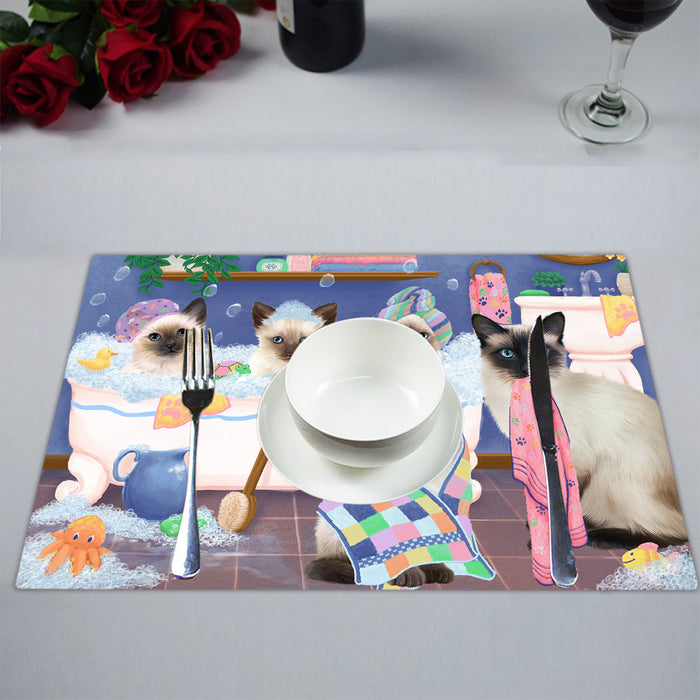 Rub A Dub Dogs In A Tub Siamese Cats Placemat