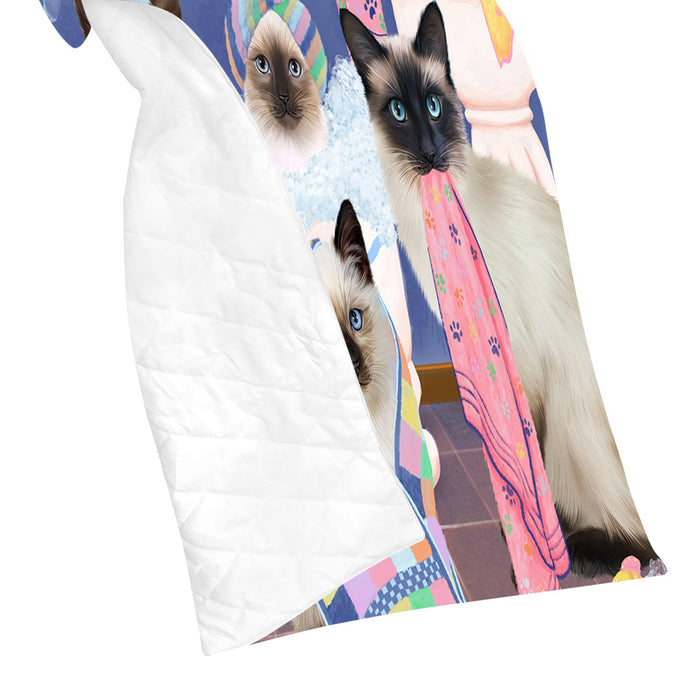 Rub A Dub Dogs In A Tub Siamese Cats Quilt