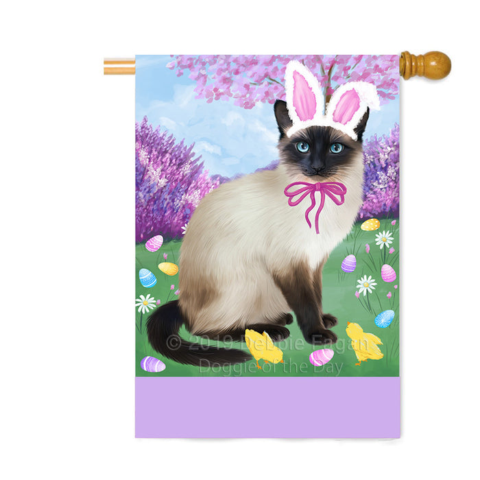 Personalized Easter Holiday Siamese Cat Custom House Flag FLG-DOTD-A59071