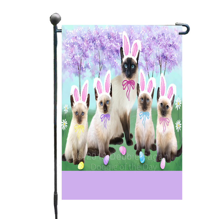 Personalized Easter Holiday Siamese Cats Custom Garden Flags GFLG-DOTD-A59016
