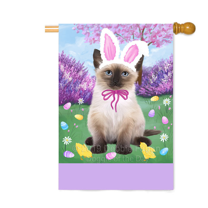Personalized Easter Holiday Siamese Cat Custom House Flag FLG-DOTD-A59073