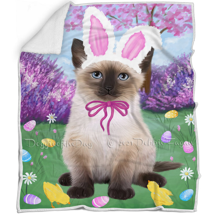 Easter Holiday Siamese Cat Blanket BLNKT143237