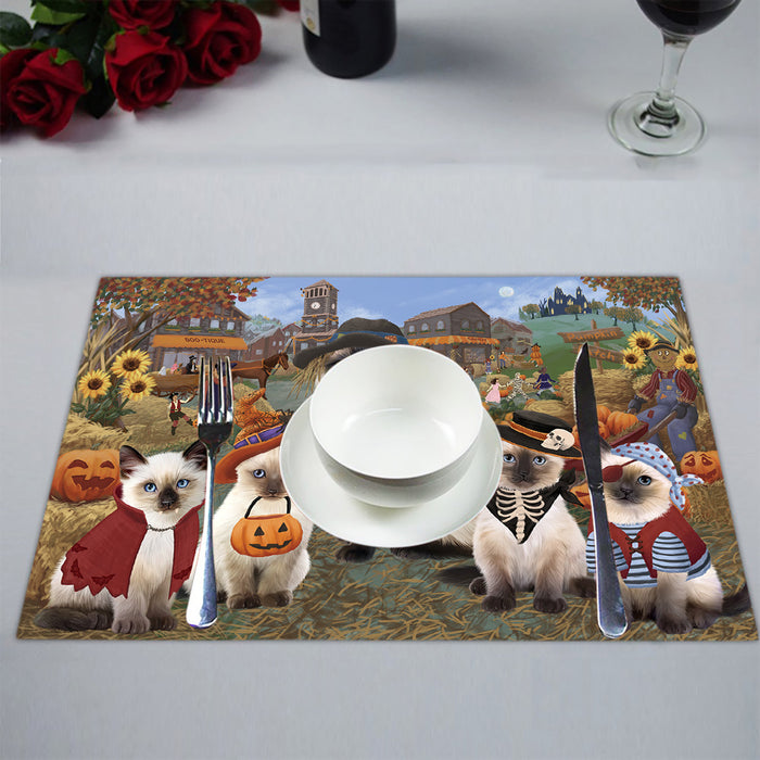 Halloween 'Round Town Siamese Cats Placemat