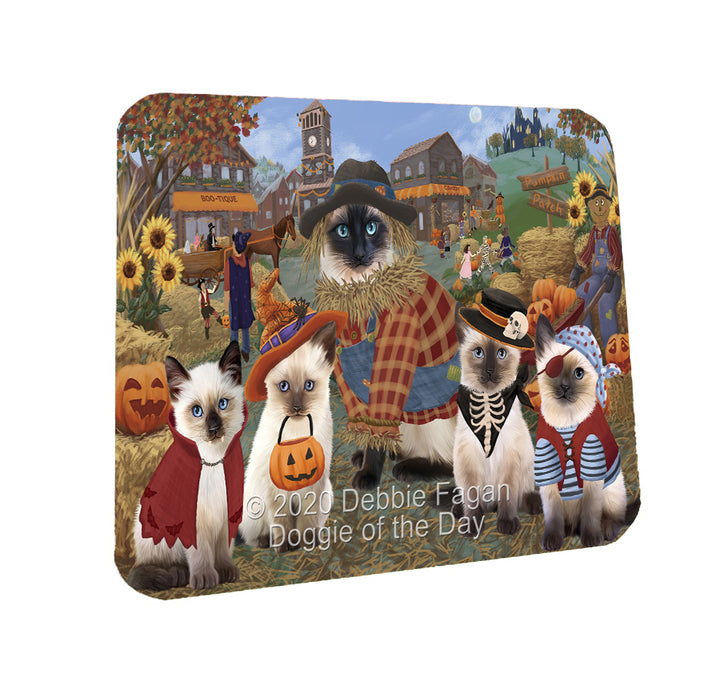 Halloween 'Round Town Siamese Cats Coasters Set of 4 CSTA57990