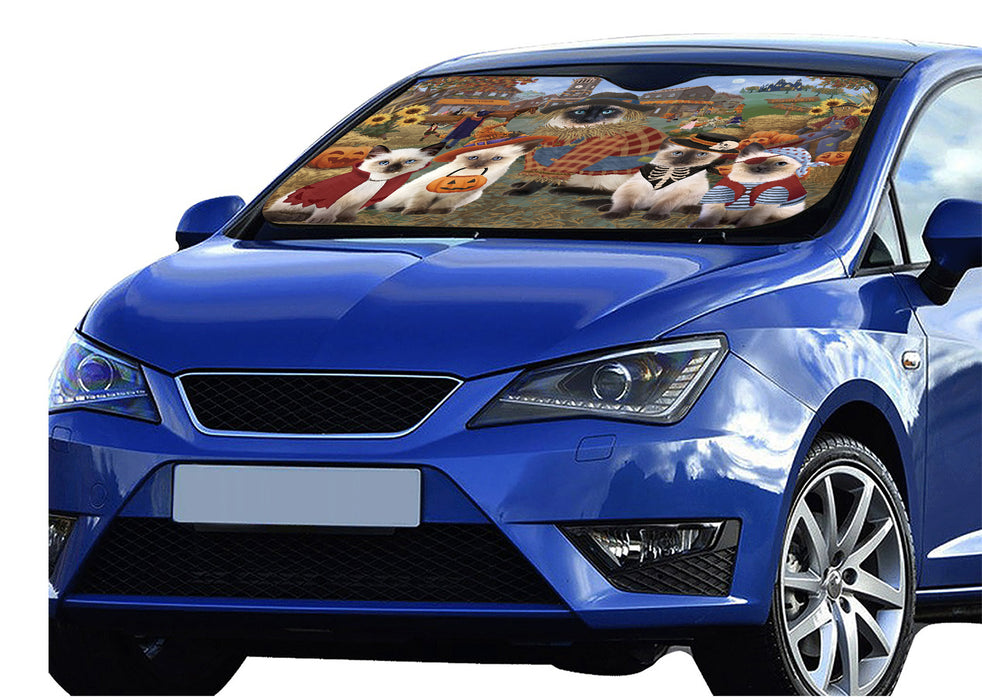 Halloween 'Round Town Siamese Cats Car Sun Shade