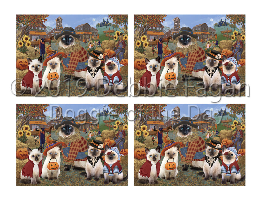 Halloween 'Round Town Siamese Cats Placemat