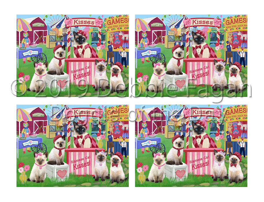 Carnival Kissing Booth Siamese Cats Placemat