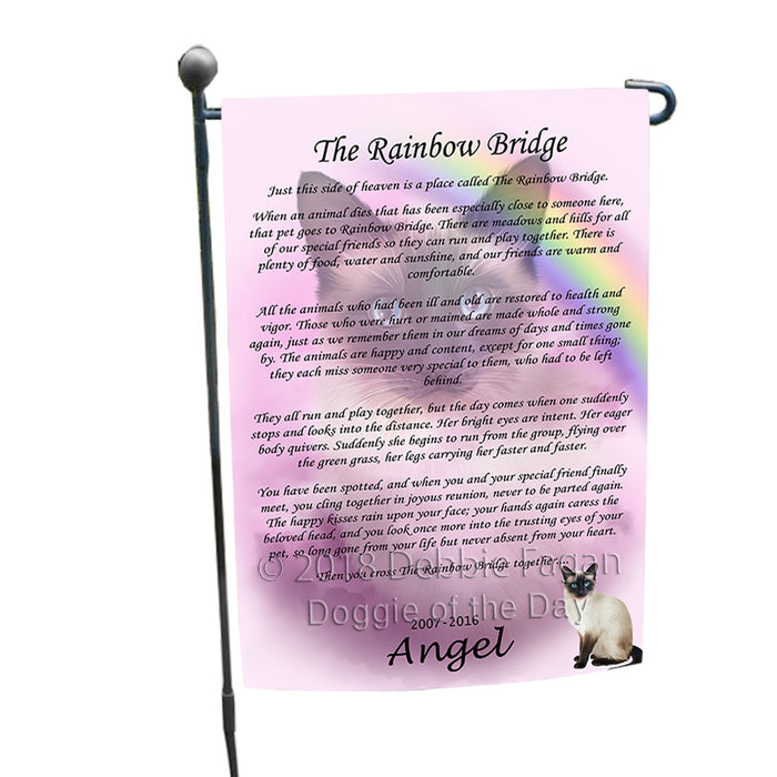 Rainbow Bridge Siamese Cat Garden Flag GFLG56064
