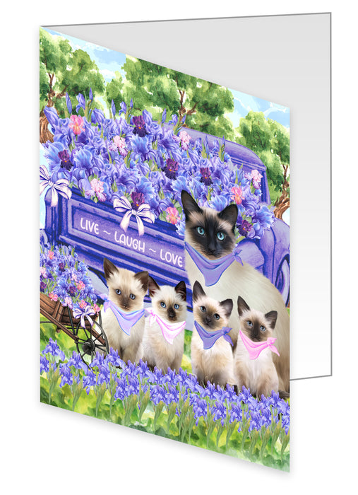 Siamese Cat Greeting Cards & Note Cards: Explore a Variety of Designs, Custom, Personalized, Invitation Card with Envelopes, Gift for Cats and Pet Lovers